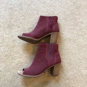 TOMS peep toe bootie Size 9.5
